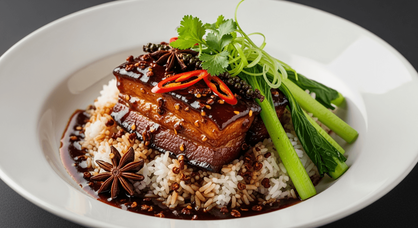 Generated image of Kingpin's Crispy Glazed Pork Belly